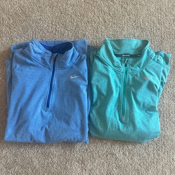 Men’s Nike Dri-FIT teal & blue Running Top - quarter zip - size small 20” ptp - Picture 1 of 10
